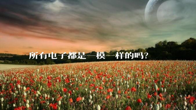 所有电子都是一模一样的吗？