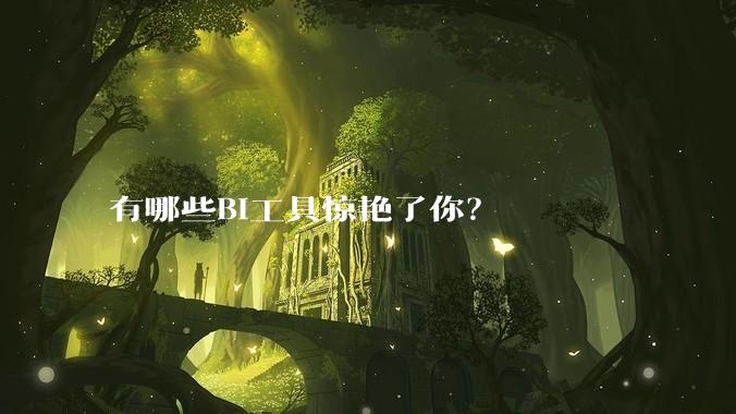 有哪些BI工具惊艳了你？
